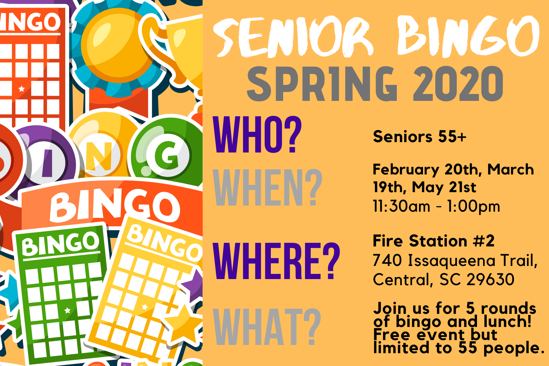 Senior Bingo Spring 2020