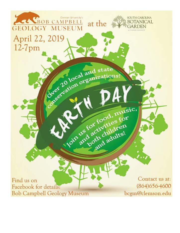 Earth Day Festival April 22, 2019 12pm to 7pm Bob Campbell Geology Museum