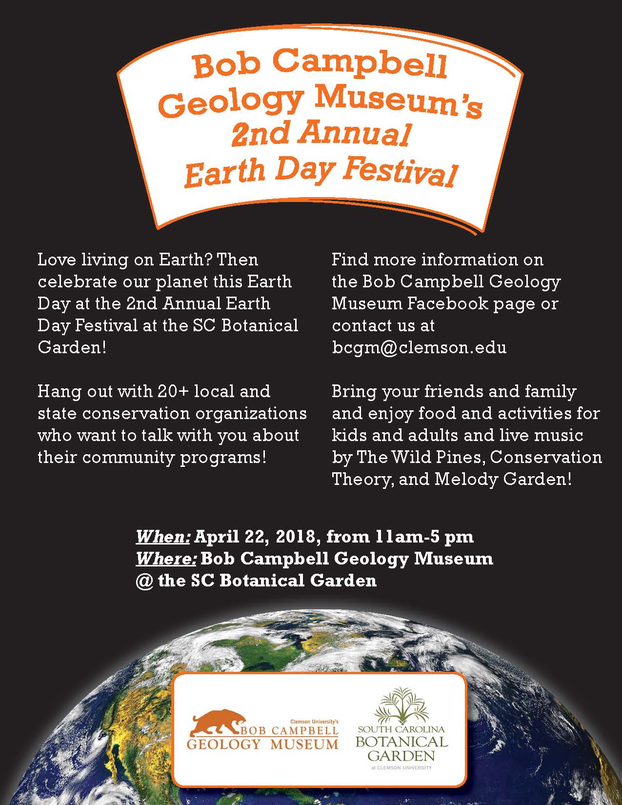 Earth Day Festival April 22nd 11am to 5pm Bob Campbell Geology Museum