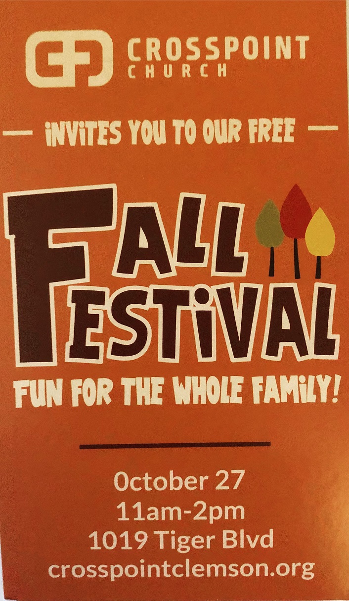 Crosspoint Fall Festival October 27th, 2018, 11am to 2pm