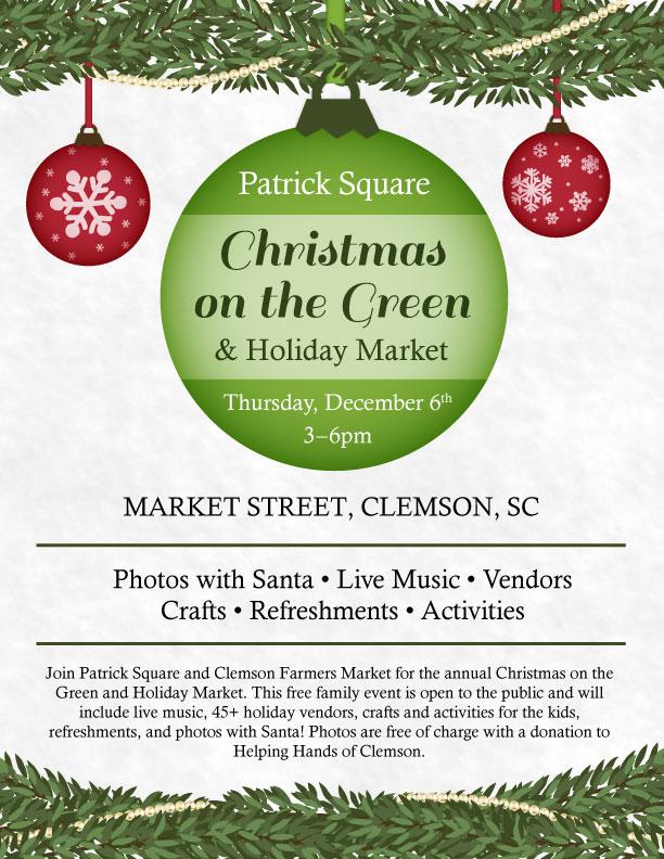 Christmas on the Green and Holiday Market Flyer