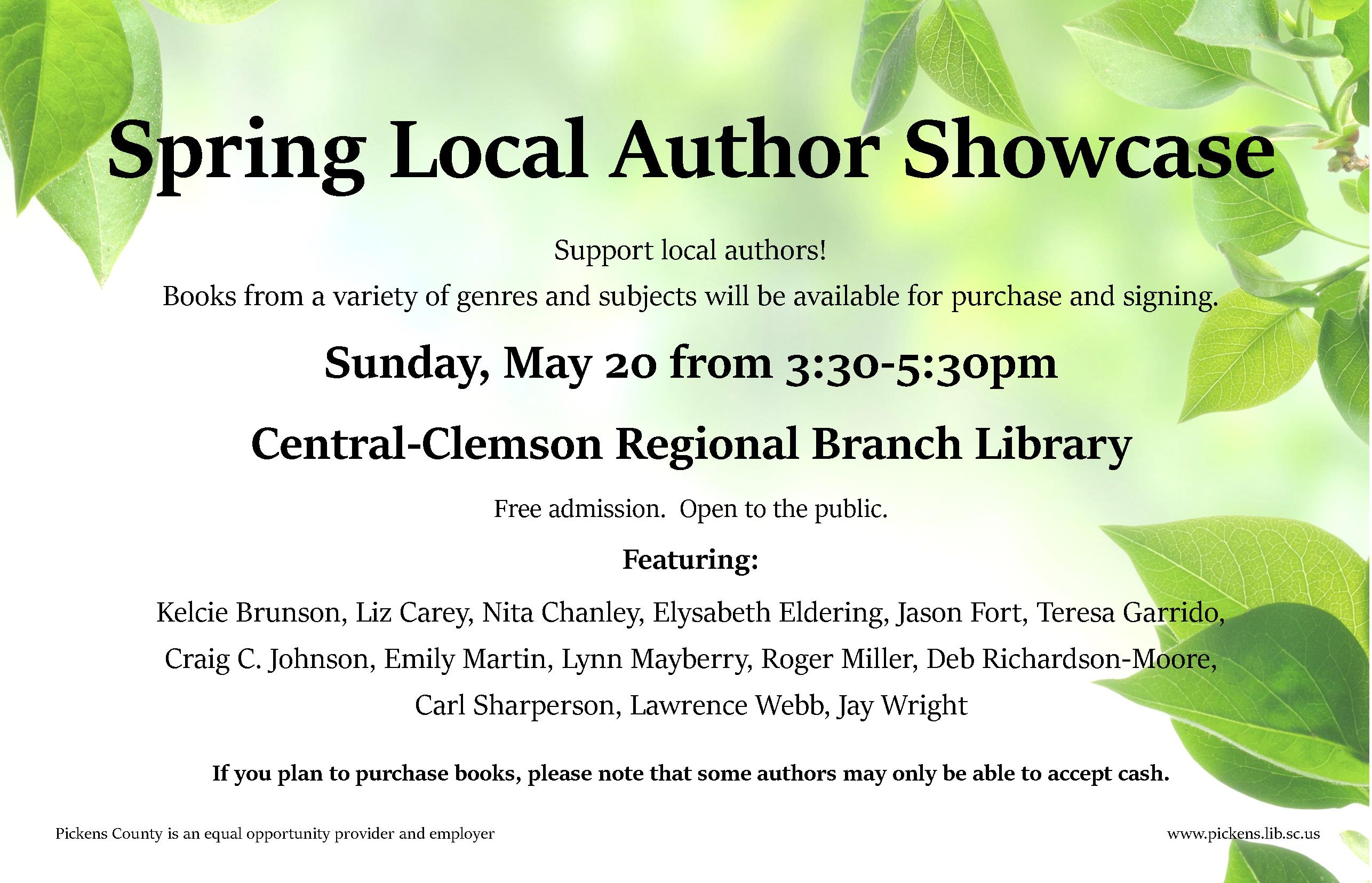 Spring Local Author Showcase