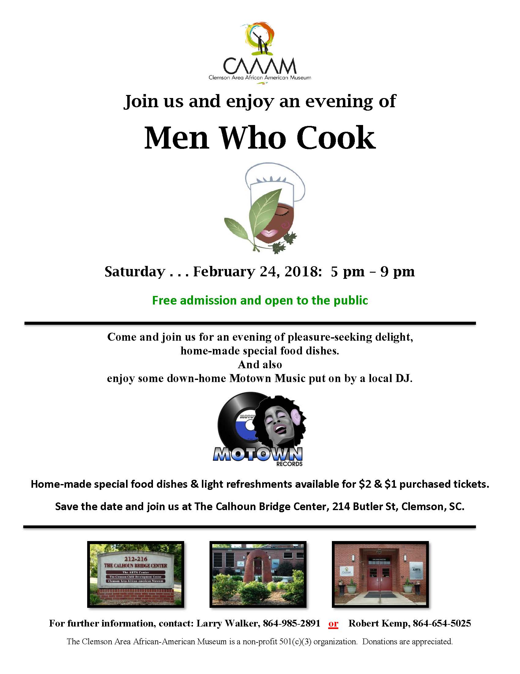 Men Who Cook Informational Flyer