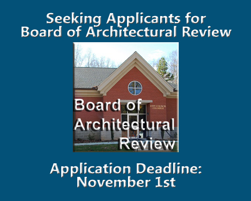 Board of Architectural Review Seeking Applications