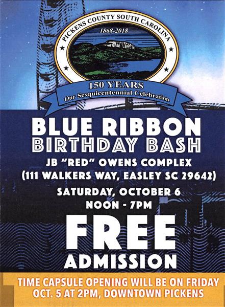 Pickens County Blue Ribbon Birthday Bash