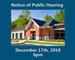 Notice of Public Hearing December 17, 2018