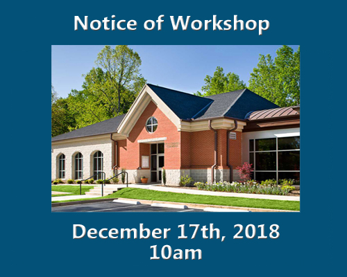 Planning Commission Workshop December 17, 2018
