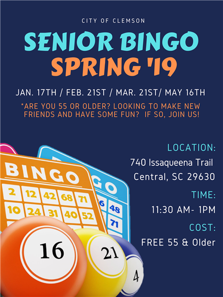 Spring 2019 Senior Bingo