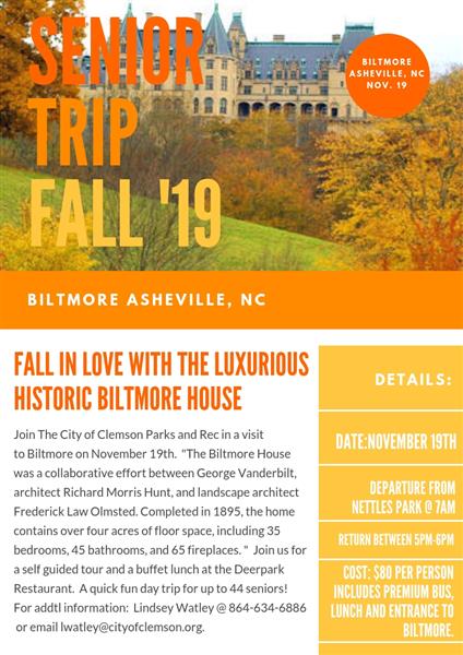 Fall 2019 Senior Trip: Biltmore House