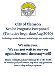 Senior Programs Postponed