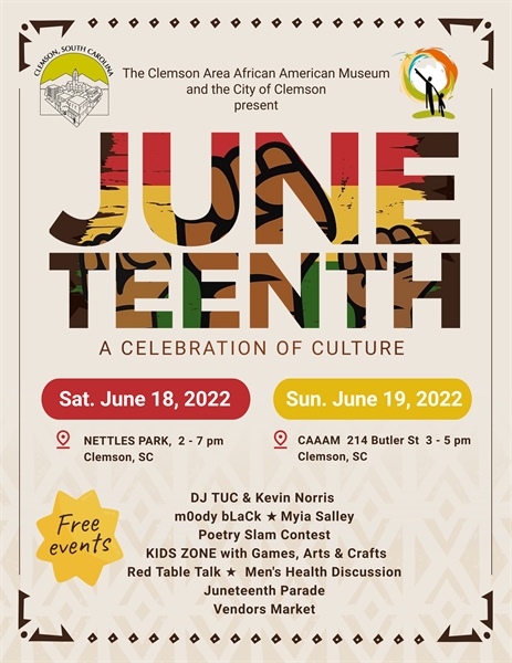 Juneteenth Celebration - City of Clemson South Carolina
