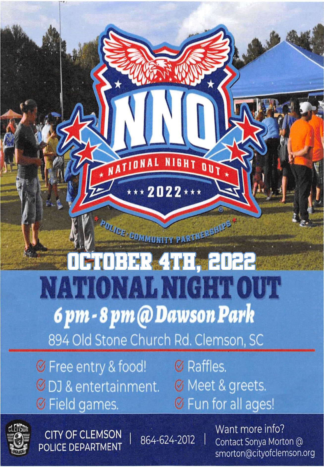 National Night Out October 4, 2022 at Dawson Park